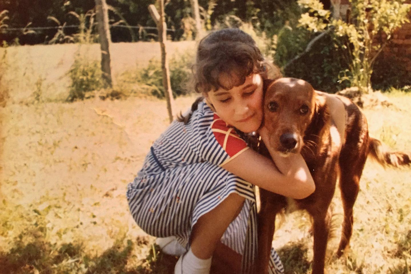 Cécile Bloch avec son chien