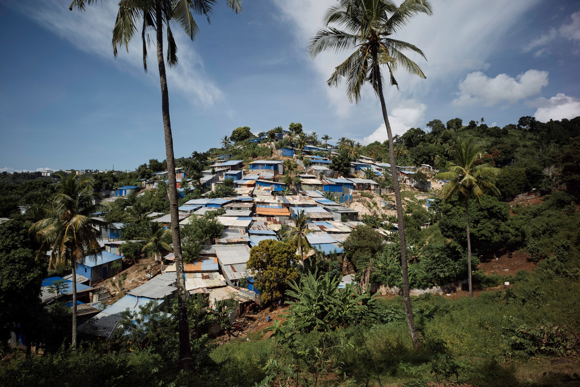 Le bidonville de Kawéni à Mayotte