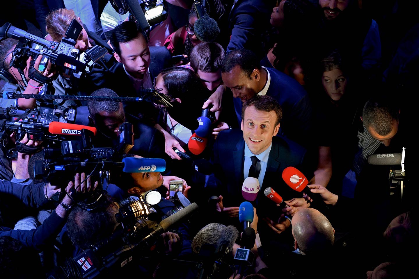 Emmanuel Macron et la presse