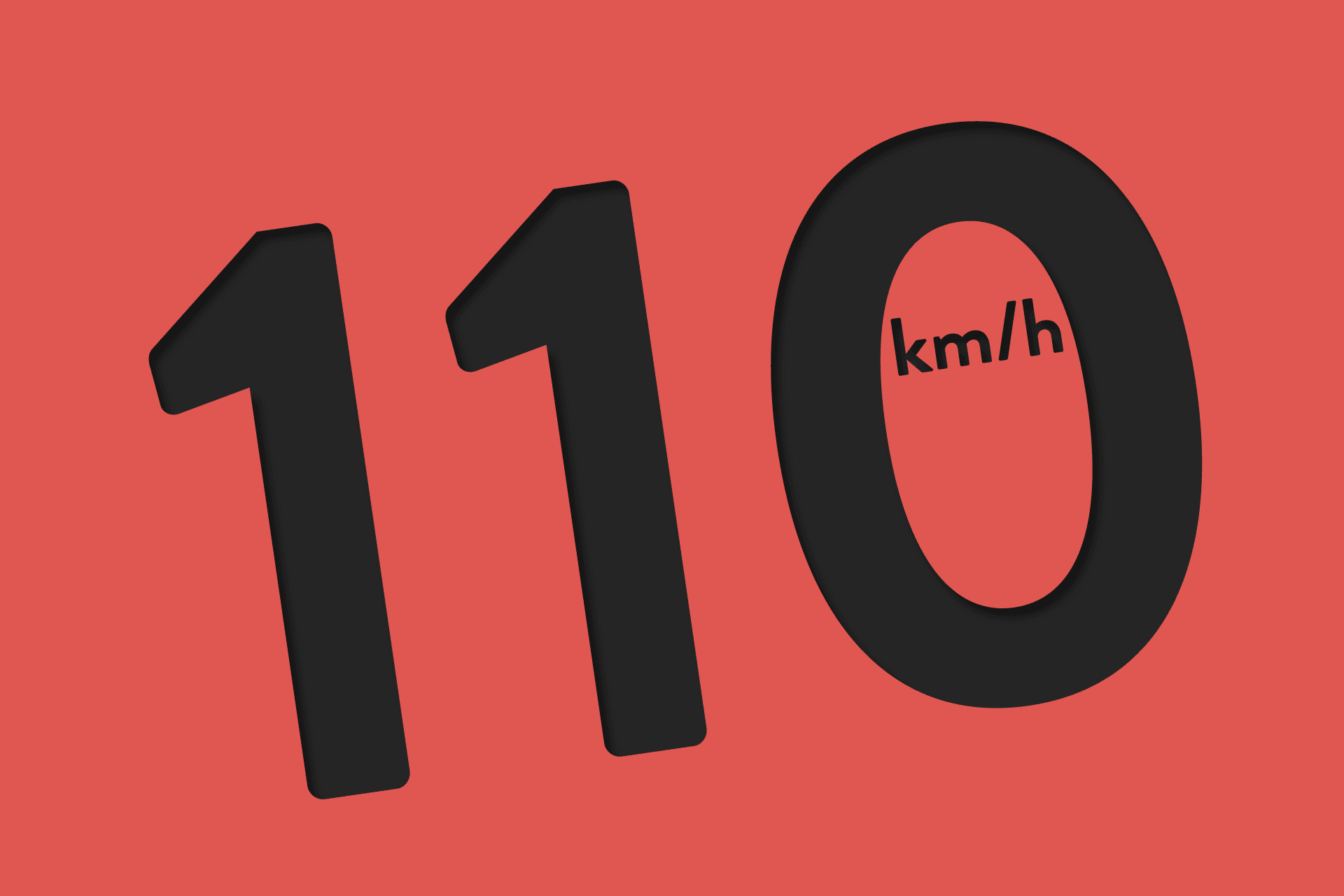 Borne dépassée sur les 110 km/h