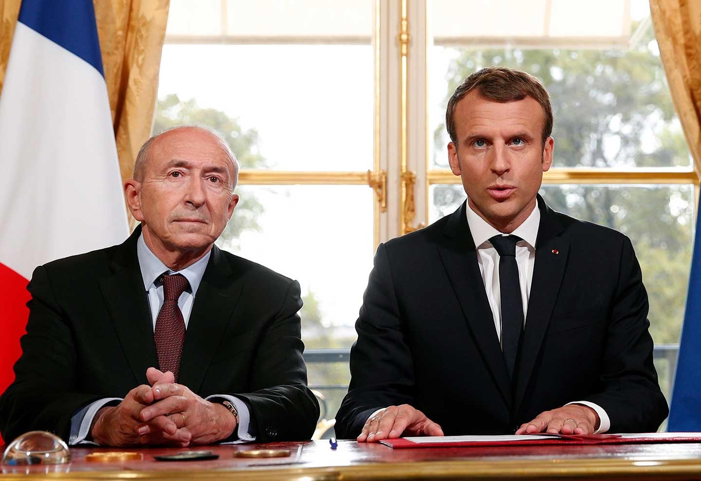 Gérard Collomb et Emmanuel Macron