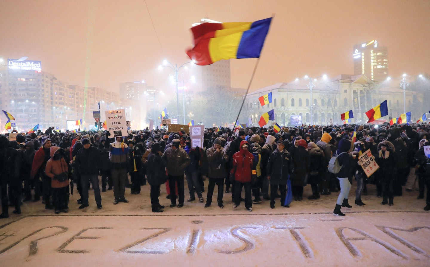 Manifestation en Roumanie