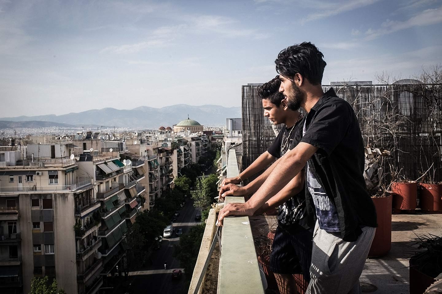Tammam et Wissam sur le toit de l’hôtel Plaza (…)