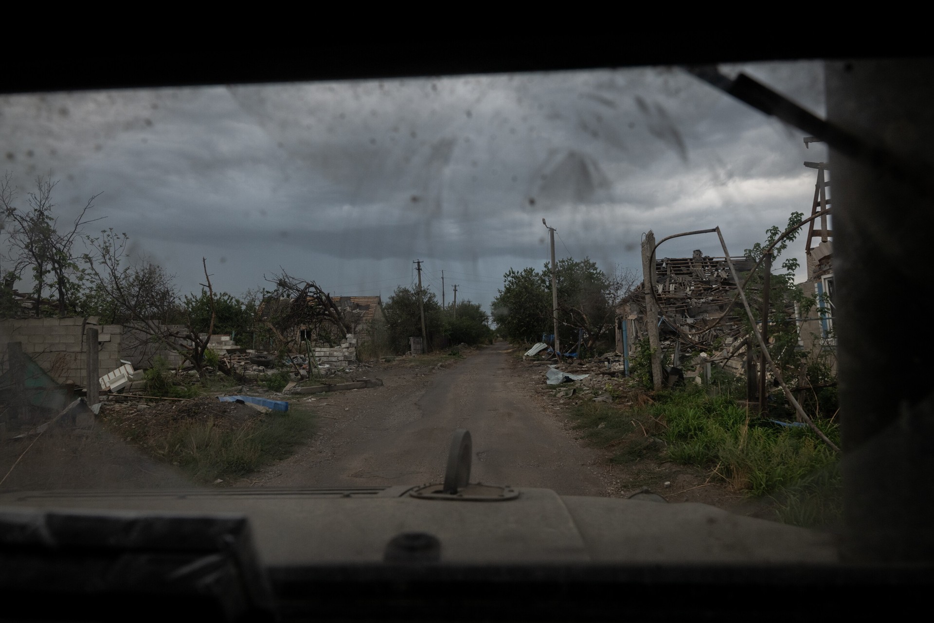 Habitations détruites près de Pokrovsk