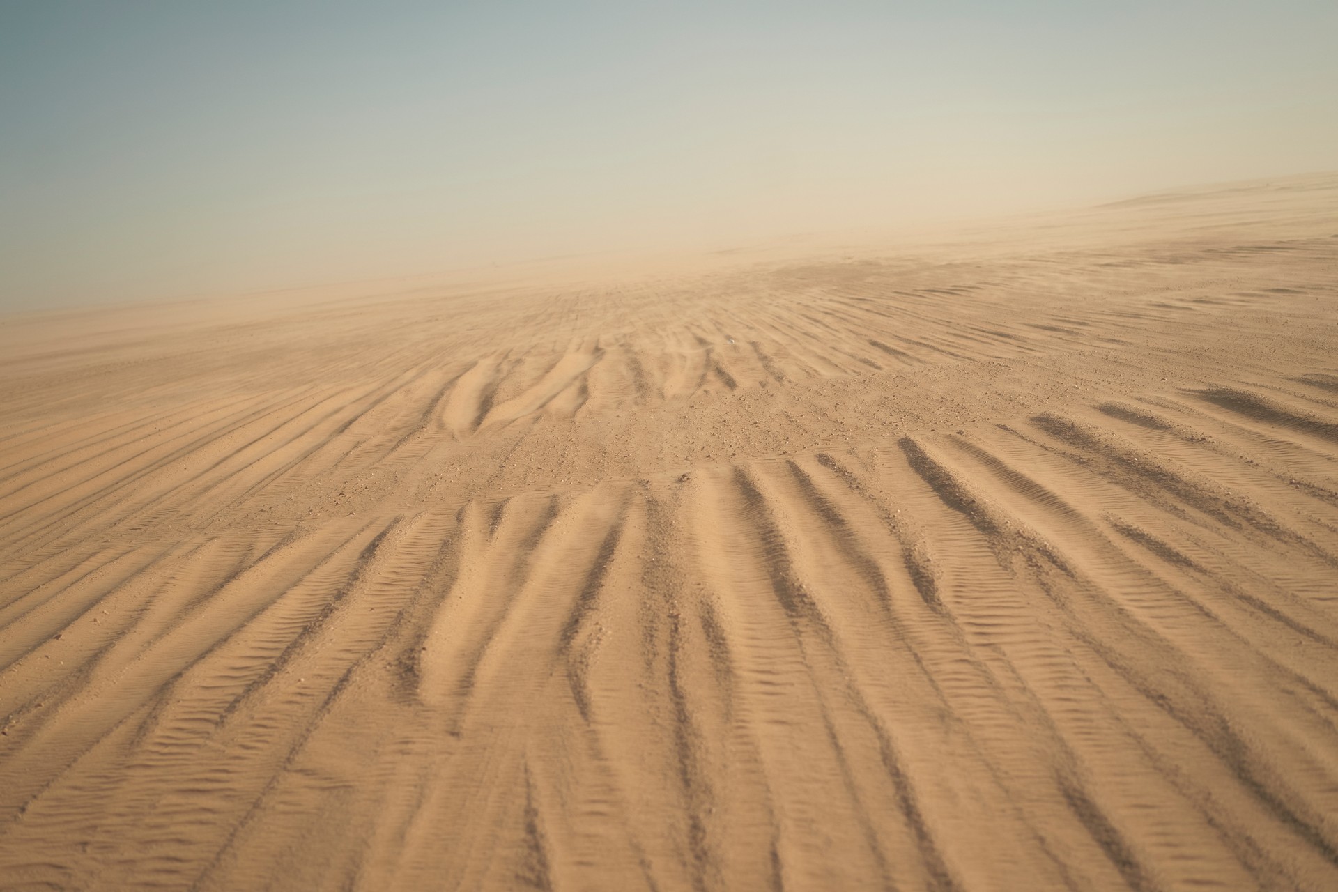 Traces de pick-up dans le Sahara